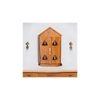 shravya engineered wood prayer unit in teak finish