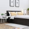 Hexa Engineered Wood Modern King Bed With Headboard With Storage In Flower Wenge
