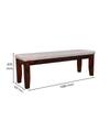 Dilux Solid Wood Dining Bench in Brown