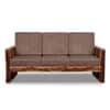 Ritik Solid Wood 5 Seater Rattan Designed Sofa Set  In Natural Teak Finish