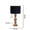 Devansh Black  Jute   Table Lamp With  Wood Natural Base (7X17.5 Inches)-17
