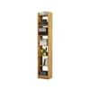 Hexa Engineered Wood Bookshelf Multipurpose Storage Rack in Slate Grey Colour