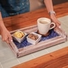 Ireka Home Bhojan Wooden Serving Tray with Enamel
