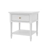 Dona Mango Wood Side and End Table (White Finish)