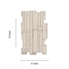 Handmade Wool Shaped Rug Modern Abstract Beige 4 x 6 Feet Carpet