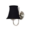 Devansh Steel Wall Mounted Lamp With Black Cotton Shade
