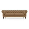 Winchester 3 Seater Premium Italian Leather Sofa In Ecru