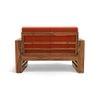 Parson 2 Seater Wooden Sofa In Teak Finish (Lava)