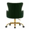 Doe Buck Adan Modern Green Velvet Office Chair