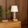 Saguaro Handicrafted Table Lamp in Green and White Colour