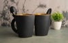 Black Hug-in-a-Mug Cozy Ceramic Mug Set – Set of 2