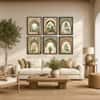 The Castle Decor Madhubani Pichwai Wall Art Set of 6 Design 2 10x13 Inch