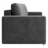 Alfon 3 Seater Velvet Pull Out Sofa Cum Bed with Storage In Dark Grey