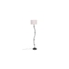 Eulia White Natural Fiber Floor Lamp with Black Iron Base