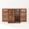 Parquet Sheesham Wood Bar Cabinet in Provincial Teak Finish