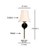 Devansh Metal Wall Mounted Lamp With Off-White Cotton Shade