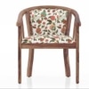 Bella Lounge Chair Finish Teak Beige Flora Colour