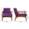Armari Solid Wood Arm Chair in Purple Color