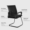 Kepler Brooks Iris Visitor Chair in Black Colour