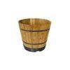 VegTrug Wooden Barrel Planters 37cm Burnt Oak