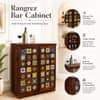 Rangrez Small Sheesham Wood Bar Cabinet in Honey Oak Finish