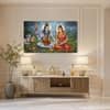 The Castle Decor Lord Shiva Wall Painting Design 3 Wooden Framed 27x48 Inch (Style 2)