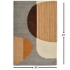 Presto Gold Geometric Hand Tufted Wool Carpet 4X6 Feet