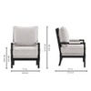 Luxe Boucle Fabric Lounge Chair in White Colour