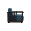 Serra Wooden Sofa - Mahogany Finish (Colonial Blue)