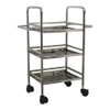 Metalsmith Metal Three Tier Serving Trolley Silver Finish Style 2