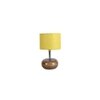 Ada Yellow jute & solid wood table lamp