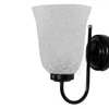 Devansh Metal Electric Wall Light in black Colour with White Shade Count of 1 Light