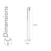 Ottelien Matte Black Floor Lamp