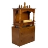 D'Dass Multi Color Mdf and Sheesham Wooden Temple With Cabinet For Pooja