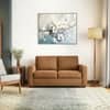 Apollo 2 Seater  Fabric Sofa In Ochre velvet Colour