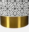 Ossein Marble Side Table in White and Gold