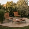 Chalet Teak Wood Lounge Chair in Olive Green Colour