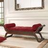 Saachi Diwan in Mango Walnut Finish with Red Colour Fabric