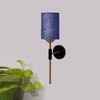 Devansh Metal Electric Wall Light in Black Colour with Blue Shade Count of 1 Light