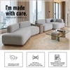 Auracurve Wood 5 Seater With Upholstery Non Storage Sofa In Grey Colour