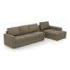 Apollo Compact Sofa (Colour : Cappucino, Cushion : Hard, Seating Capacity : Right Aligned 3 Seater + Right Aligned Chaise + Ottoman)