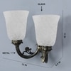 Devansh Metal Electric Wall Light in Antique gold Colour with White Shade Count of 2 Lights