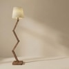 Flex Beige Jute Floor Lamp with Beige Jute Base