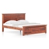 Fidora Solid Wood King Non Storage Bed In Honey Finish