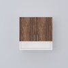 2 Doors Modular Wall Mounted Kitchen Cabinet With Organizer Shelf In Cochwood Brown Finish
