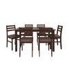 Seattle Starter Dining Set 1+6 (Rubberwood, Dark Cappuccino Finish)
