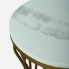 Velo Metal Side Table in Gold Colour