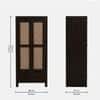 Rita Solid Wood Two Door With Two Drawer Rattan Cane Designed Wardrobe  In Tubbeco Finish