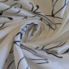 Black And White Floral 330 Tc  Cotton Flat  Single Bed Size Bedsheet With 1 Pillow Cover