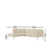 Modernelegance Wood Right Aligned 3-Seater With Upholstery Non Storage Sofa In Beige Colour